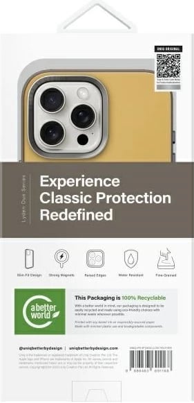 Mbështjellës UNIQ Lyden DS për iPhone 16 Pro Max 6.9", Magclick, verdhë-gri
