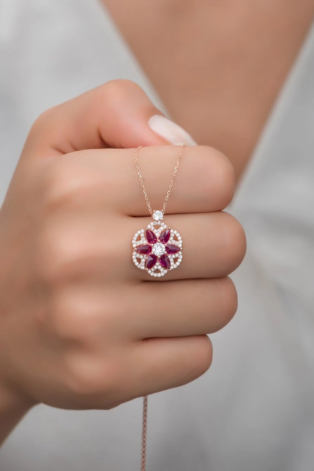 Varëse argjendi Jumeon, NRZ99549, ngjyrë rozë e artë, fuchsia, e bardhë