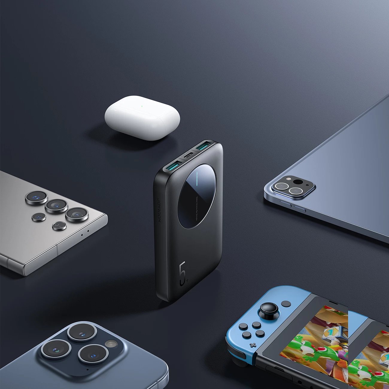 Powerbank Joyroom JR-PBF13, 5000mAh, 2x USB-A, 1x USB-C, e zezë Powerbank Joyroom JR-PBF13, 5000mAh, 2x USB-A, 1x USB-C, e zezë