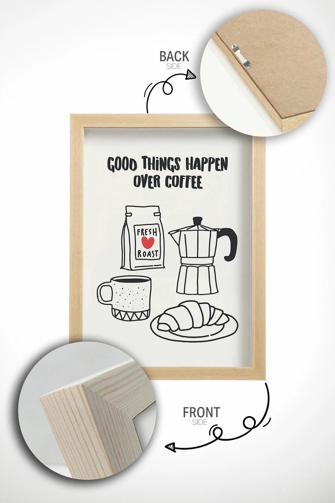 Pikturë dekorative me kornizë, Wallity, Ersy1Ham10, shumëngjyrëshe, 33x48cm