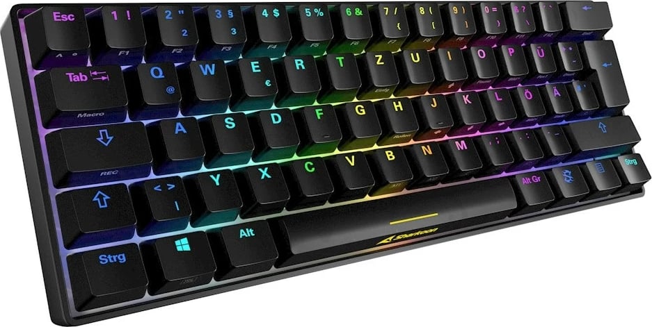 Tastierë gaming Sharkoon SGK50 S4, 60%, RGB, USB Type-C, QWERTZ, e zezë