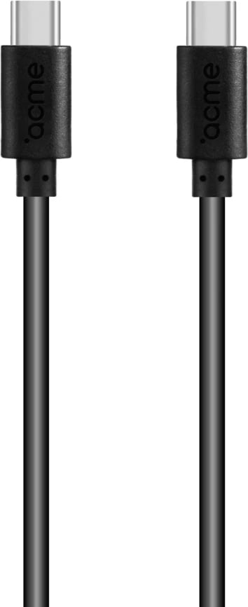 Kabllo Acme USB-C në USB-C, 1m, e zezë, CB1051