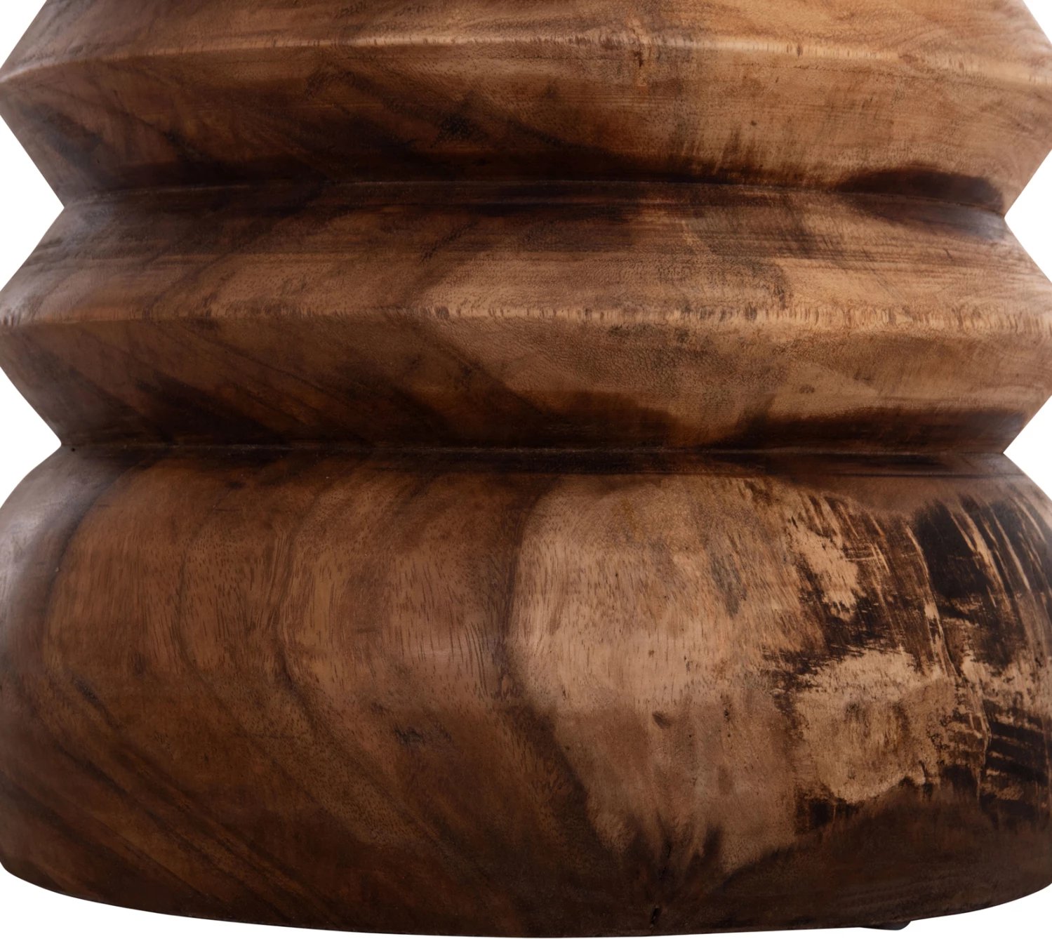 Stool i rrumbullakët prej druri suar natyral, FH9910, 40x45cm