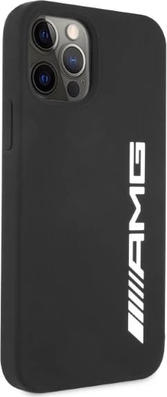 Mbështjellës Mercedes AMG Silicone Big Logo për iPhone 12 Pro Max, i zi
