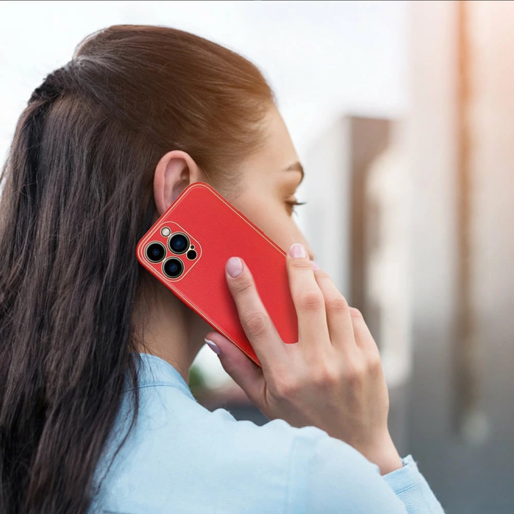 Mbështjellës Dux Ducis Yolo për iPhone 13 Pro, TPU+PU lëkurë, Kuq