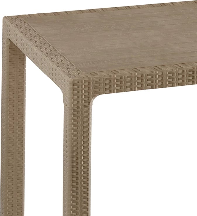 Sipërfaqe Tavoline Explore me mbrojtje UV PP ngjyrë kapuçino 150x90x73.5cm