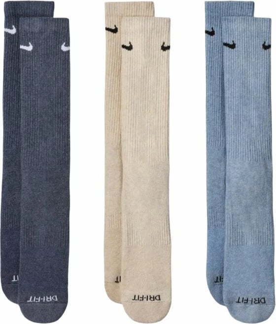 Çorape Nike unisex, gri/bezhë