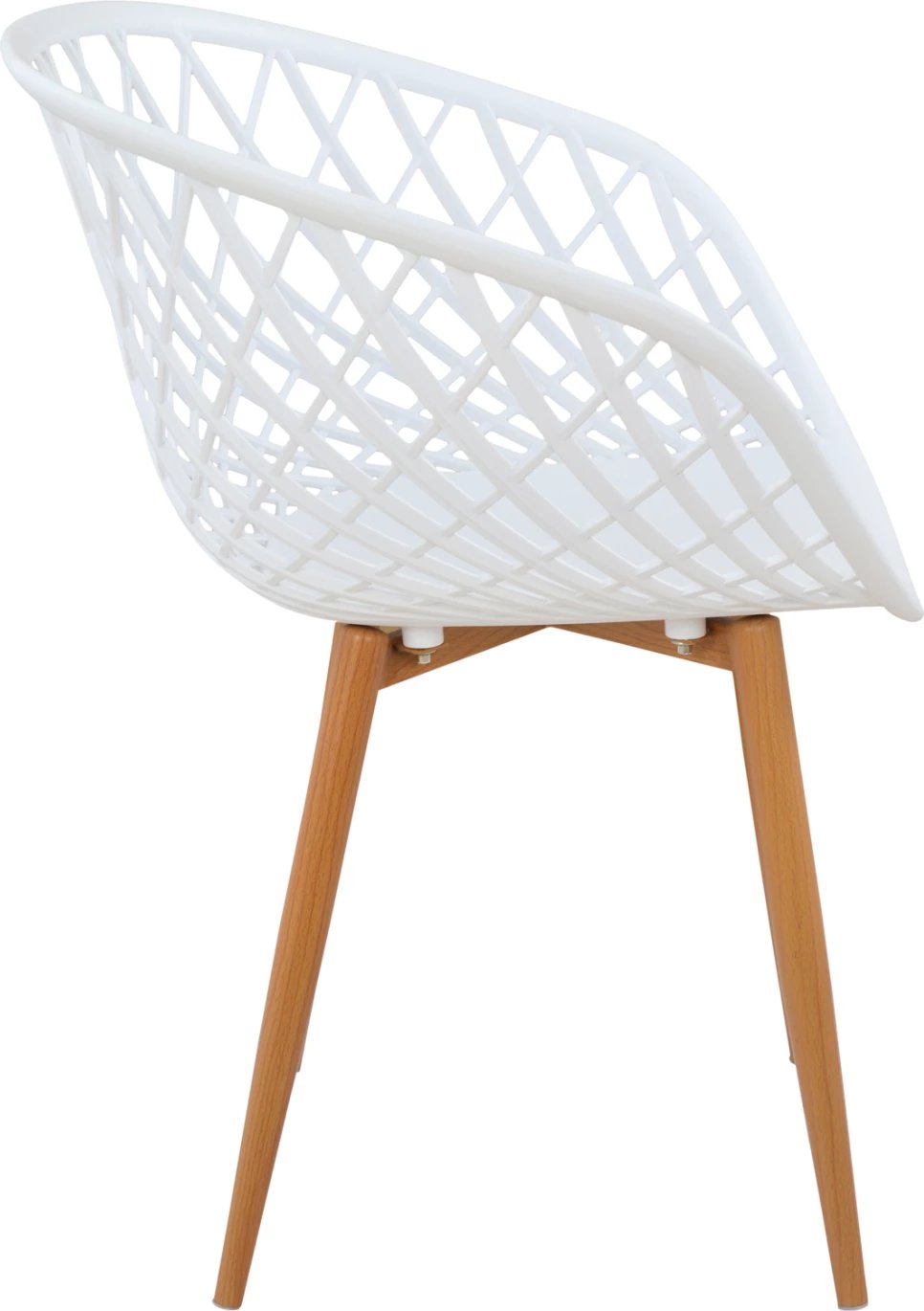 Karrige me krahë polipropileni e bardhë Ariadne FH8001.01 62,5x56x80cm, set prej 4 copë