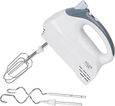 Mikser me tas, Adler AD 4202, 3L, 5 shpejtësi, 300W, turbo, i bardhë/gri