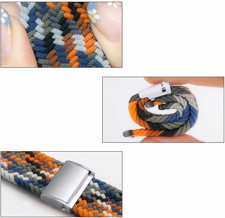 Rrip i thurur për Apple Watch Hurtel, Strap Fabric, përshtatet 38/40/41mm, shumëngjyrësh