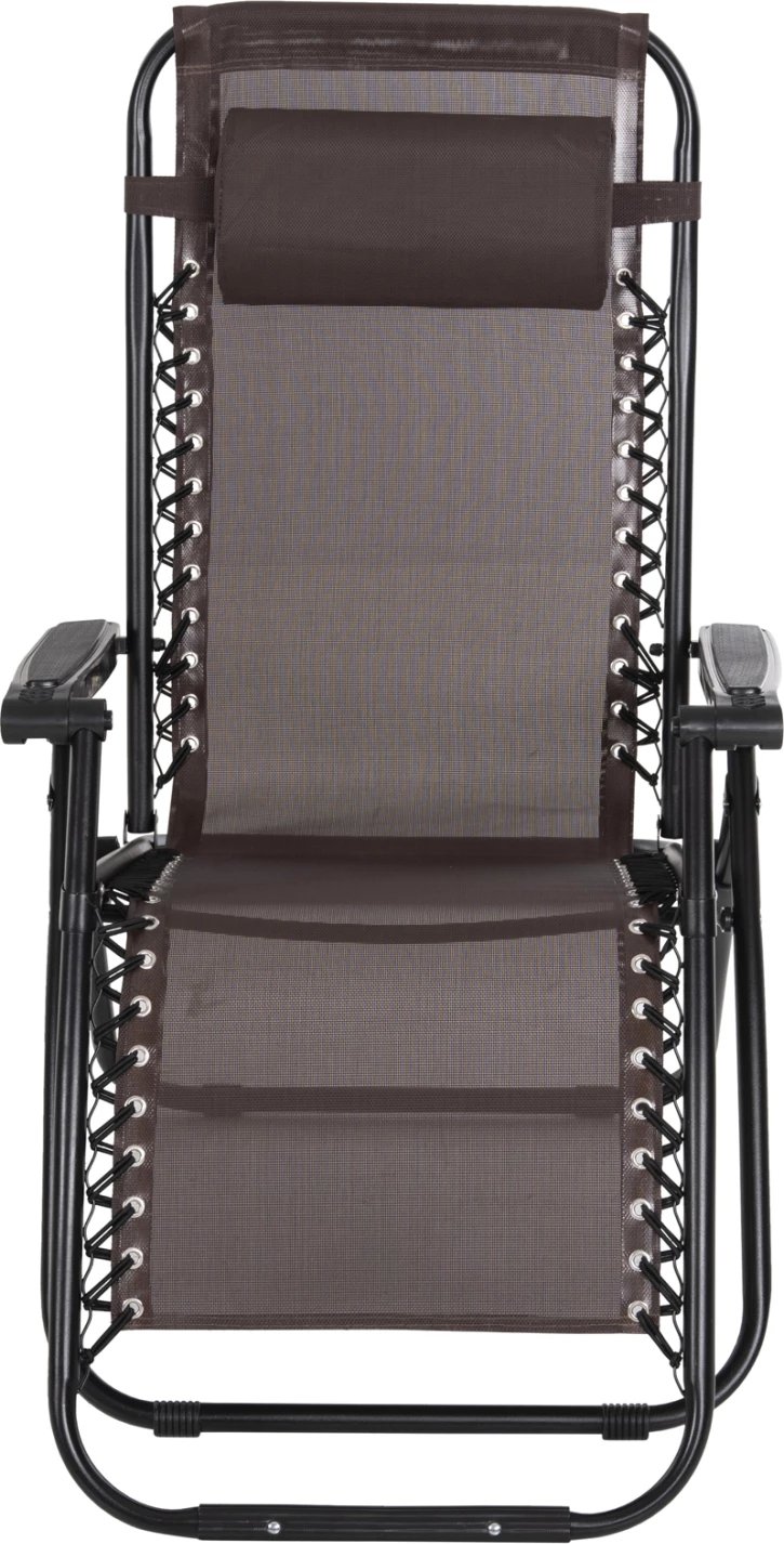 Karrige relaksuese COMPANION, tekstilene kafe, metal i zi, FH5095.13, 67x145x110cm, set prej 2 copë