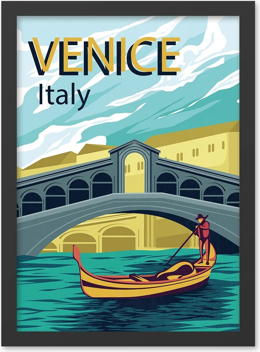 Pikturë dekorative me kornizë MDF, Wallity, Venice 2, 40x55cm Pikturë dekorative me kornizë MDF, Wallity, Venice 2, 40x55cm