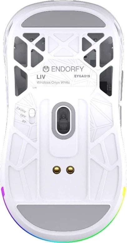 Maus gaming ENDORFY LIV Wireless Onyx White EY6A019, 12000 DPI, ARGB, i bardhë