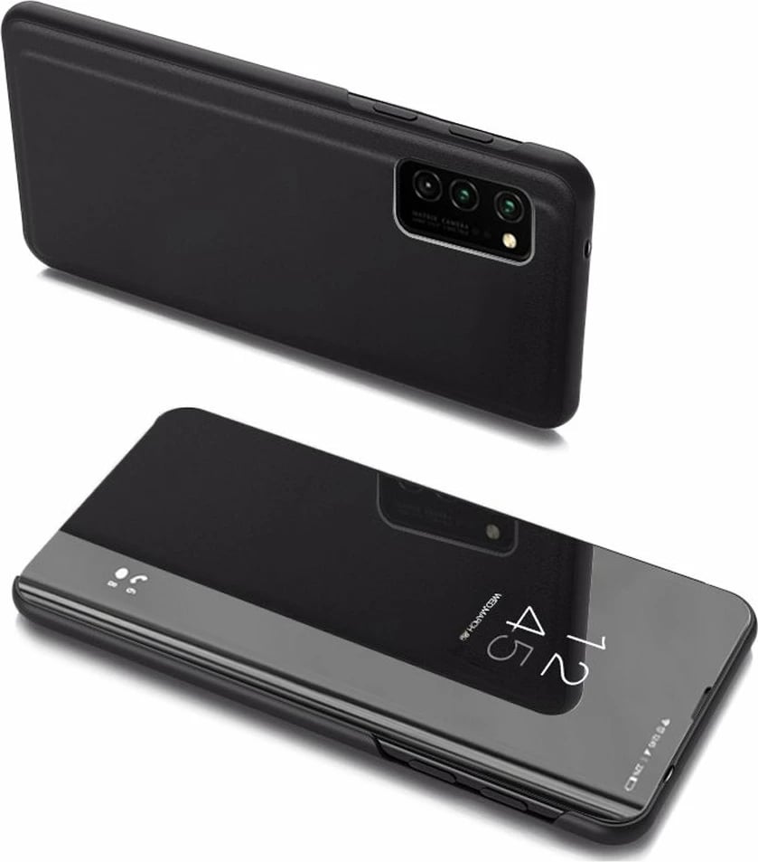 Mbështjellës Hurtel Clear View Case flip cover për Samsung Galaxy A03s, i zi