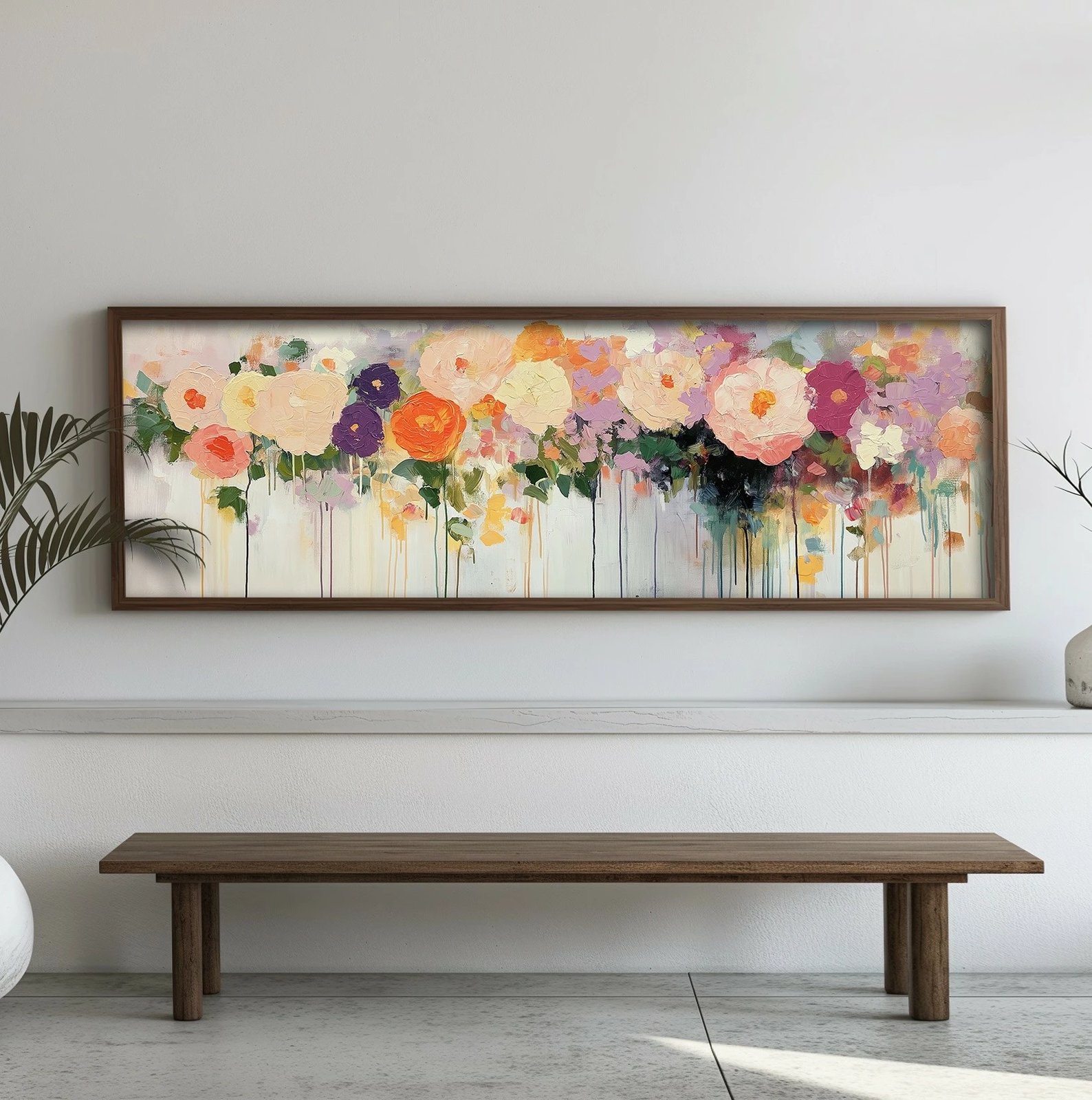 Pikturë dekorative me kornizë MDF, shumëngjyrëshe, Wallity, EMR009, 40x120x3.5cm