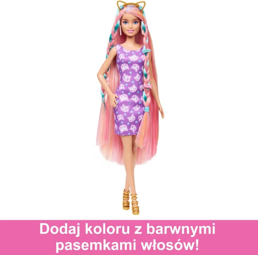 Kukull Barbie Mattel Hair Play JDC85 me aksesorë stilimi, rozë