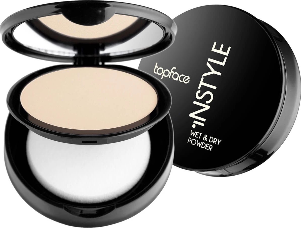 Pudër kompakte Topface Instyle Wet&Dry Powder 001, 10g