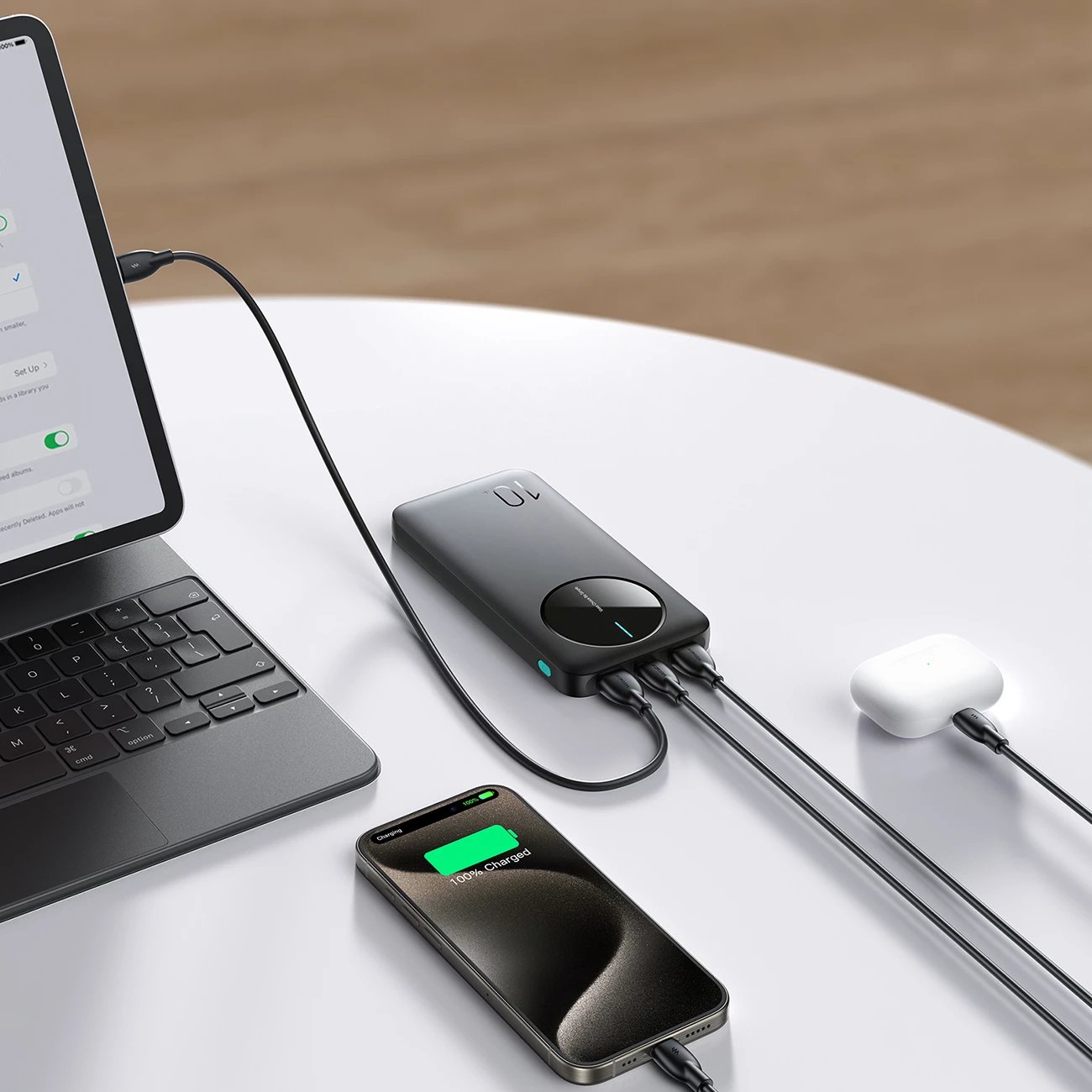 Powerbank Joyroom JR-PBF12, 10000mAh, 2x USB-A, 1x USB-C, e zezë