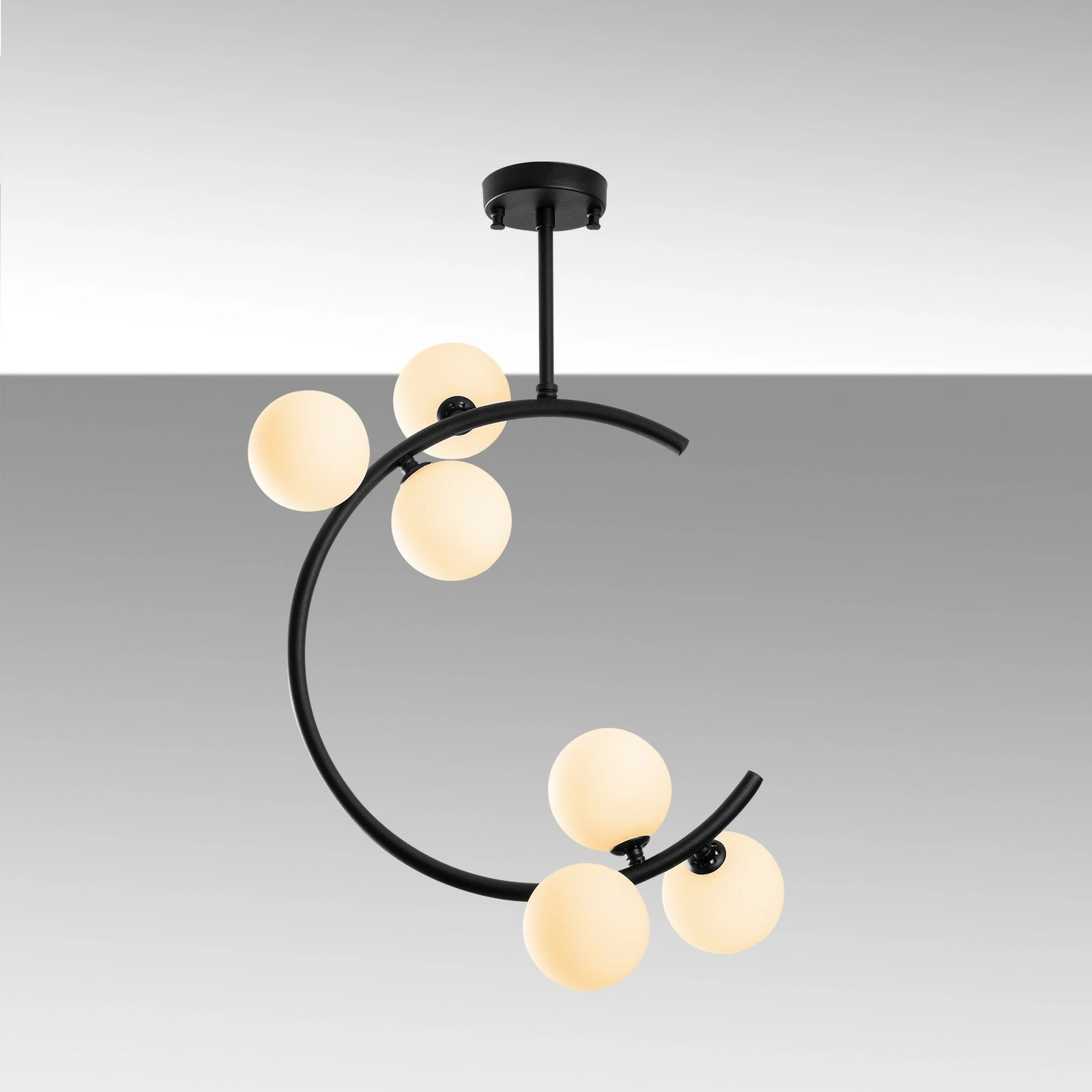 Llambë tavani Opviq, Luminar - 14125, trup metalik, ngjyrë e zezë