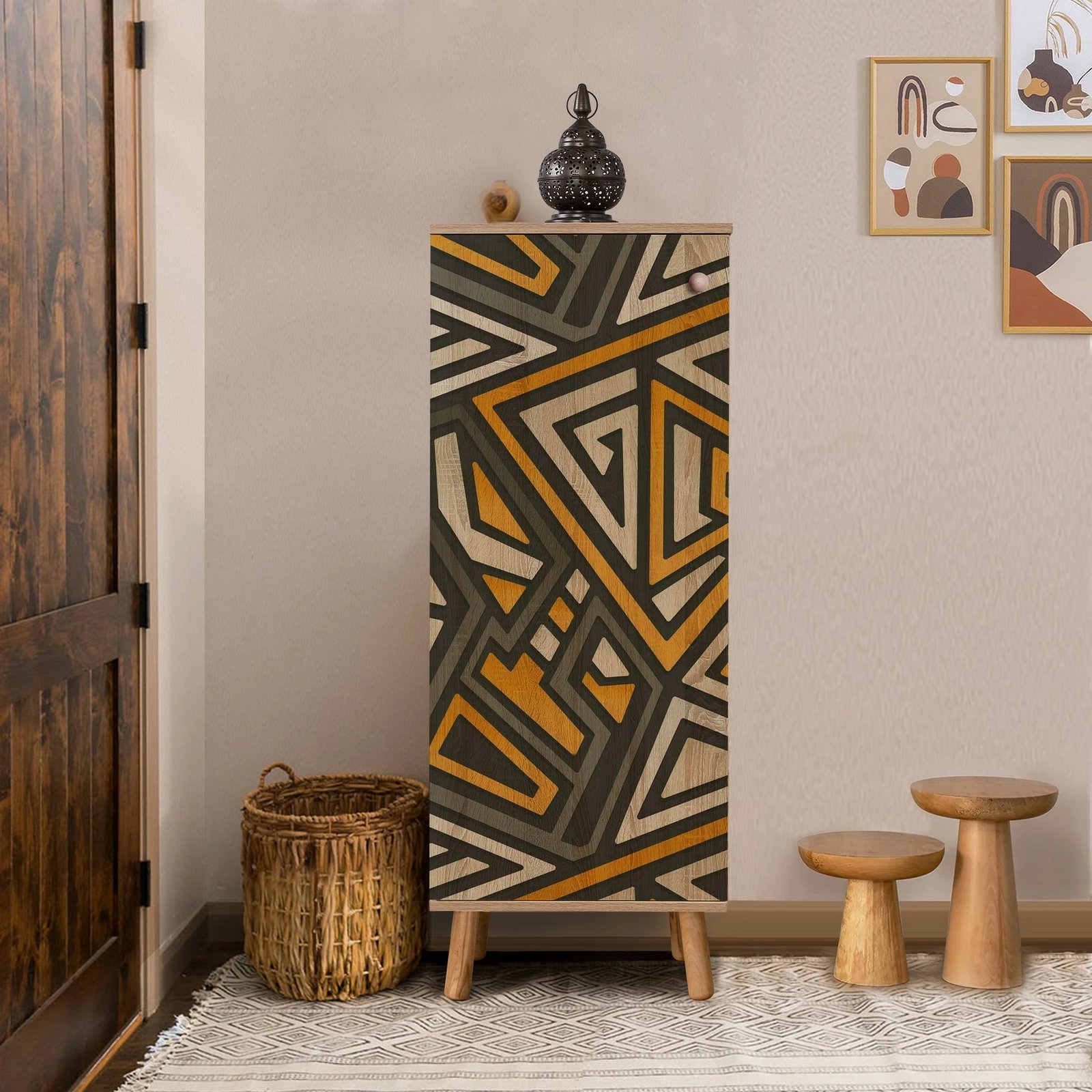 Dollap këpucësh Hanah Home, Vegas - S 928, ngjyrë sonomo, me këmbë dhe doreza prej druri