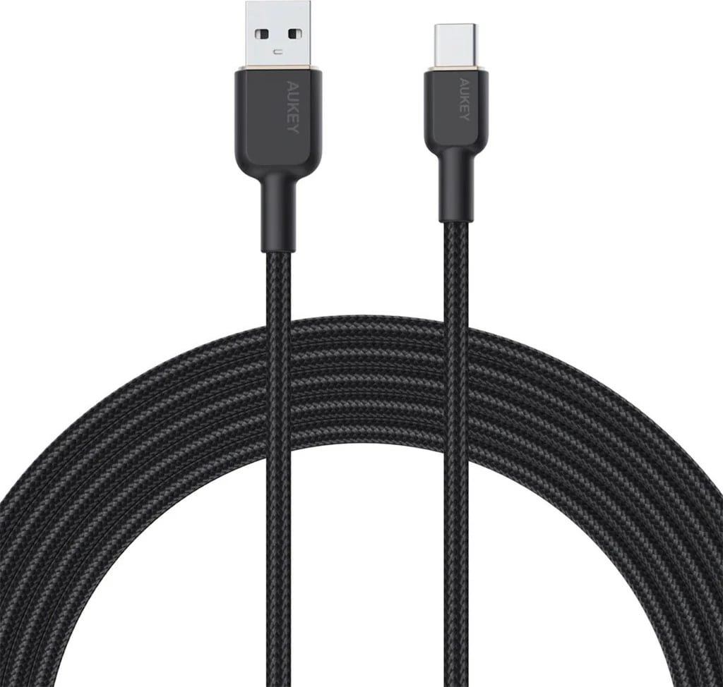 Kabllo AUKEY CB-NAC2 USB-C në USB-A, 1.8m, 60W, e zezë
