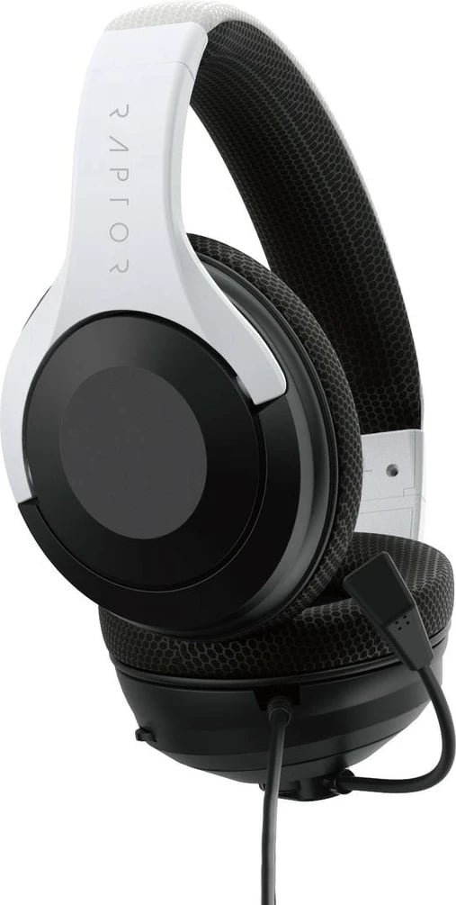 Kufje gaming Raptor H300, stereo, me mikrofon, bardhë/zezë
