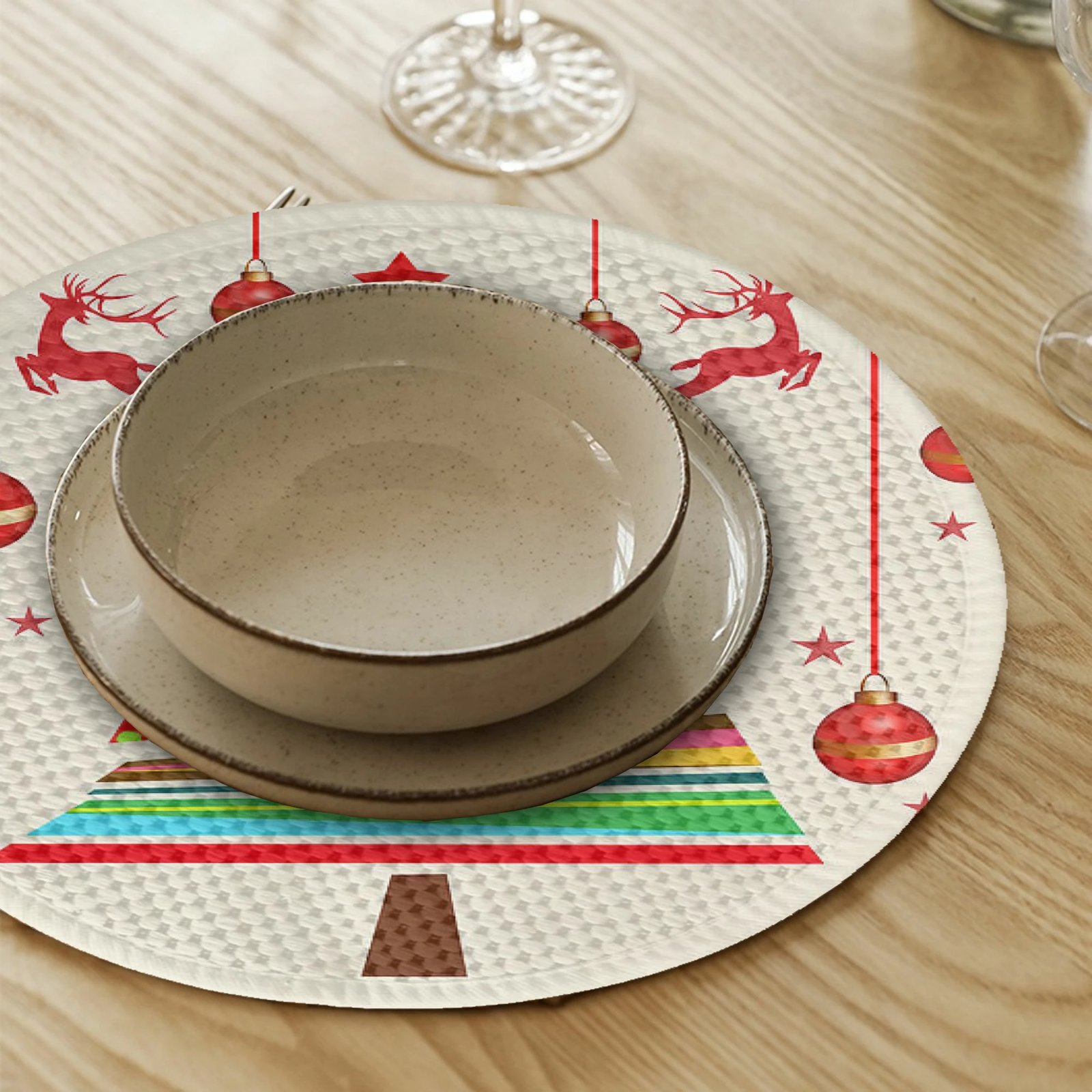 Set nënshtrues tavoline Hermia Concept, shumëngjyrësh, 4 copë, 37cm