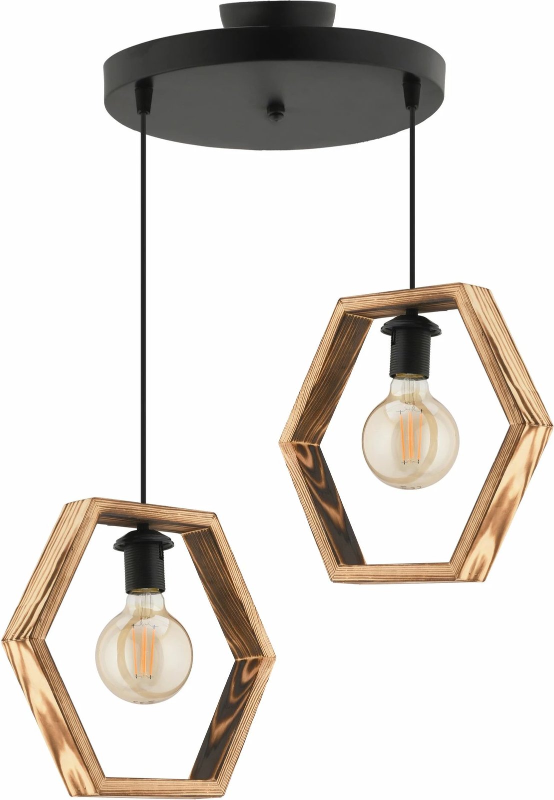 Llambë tavani Opviq, Hexagon Double B, natyrale dhe e zezë