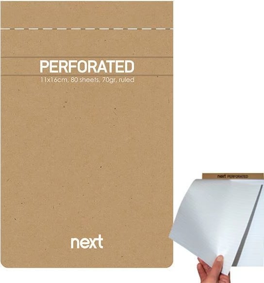 Bllok perforuar NEXT 11x16.5cm, 80 fletë, 70g