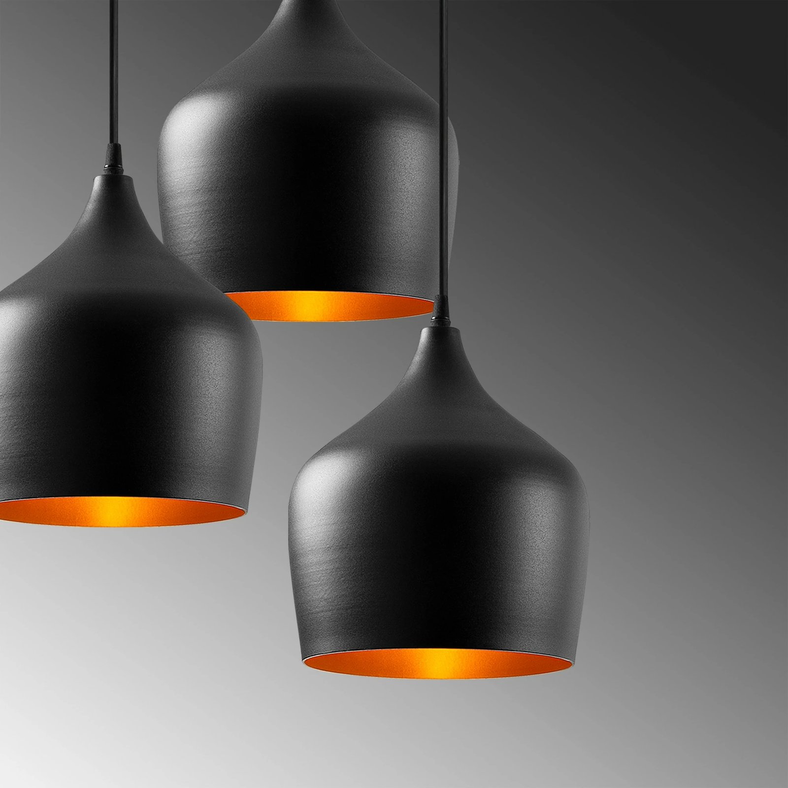 Llambë tavani Opviq, Dodo - 6276, ngjyrë e zezë, lartësi e rregullueshme