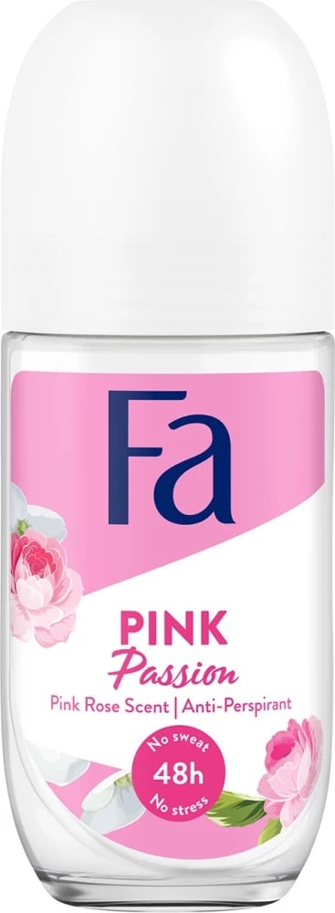 Deodorant roll-on për femra Fa Pink Passion 48h me aromë trëndafili, 50ml