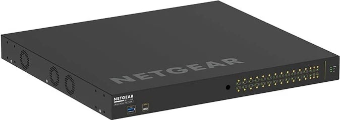 Switch i menaxhueshëm NETGEAR M4250-26G4XF-PoE+, 24 porte Gigabit, 4 SFP+, PoE+, rackmount, i zi Switch i menaxhueshëm NETGEAR M4250-26G4XF-PoE+, 24 porte Gigabit, 4 SFP+, PoE+, rackmount, i zi