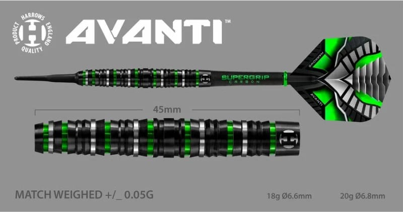 Shigjeta për Dart Harrows Avanti, me majë të butë Shigjeta për Dart Harrows Avanti, me majë të butë