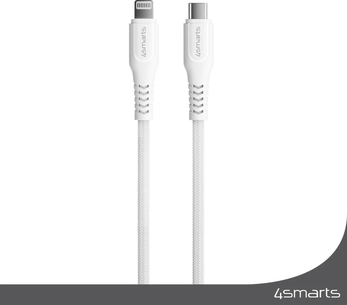 Kabllo USB-C në Lightning 4smarts 465592, 1.5 m, Silver, White