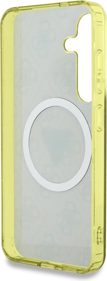 Mbështjellës Guess 4G Glitter Triangle Buttons MagSafe për Samsung Galaxy S25, Kafe Mbështjellës Guess 4G Glitter Triangle Buttons MagSafe për Samsung Galaxy S25, Kafe