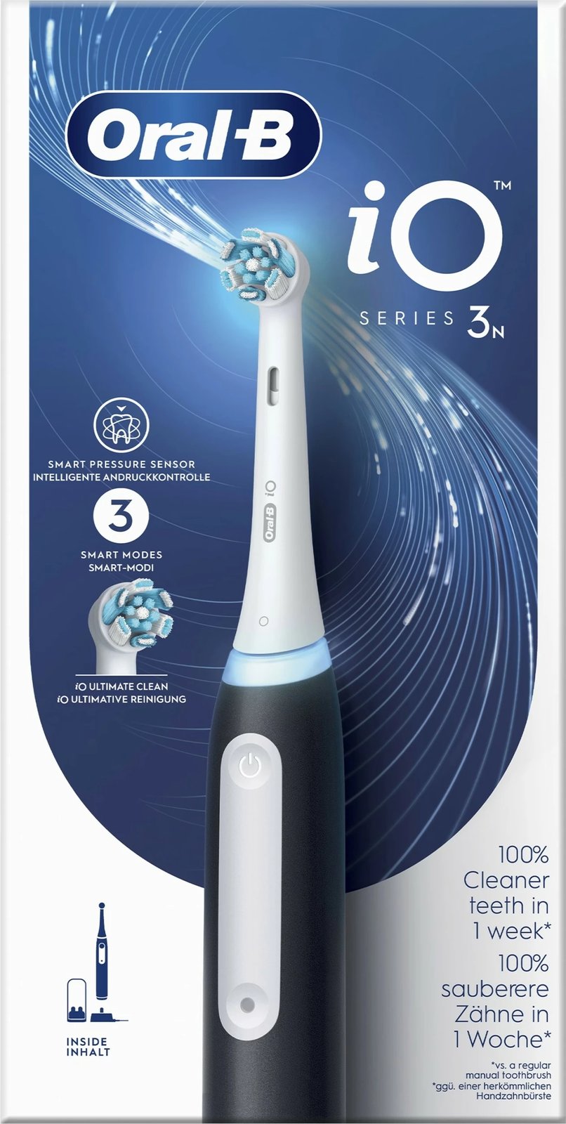 Furçë dhëmbësh elektrike Oral-B iO 3N, 3 mënyra larjeje, e zezë