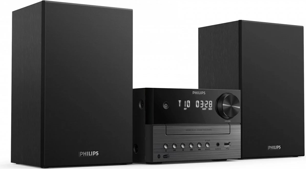 Mikrosistem HiFi, Philips, TAM3505M2/12, CD, Bluetooth 5.4 me Auracast, DAB+/FM, USB, 20 W, e zezë