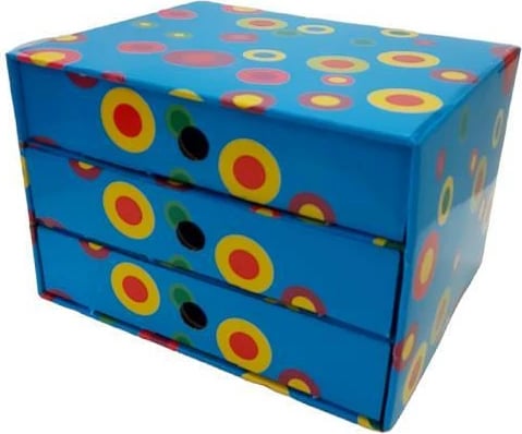 Njësi sirtarësh NEXT me 3 sirtarë, A5, Blu me rrethe