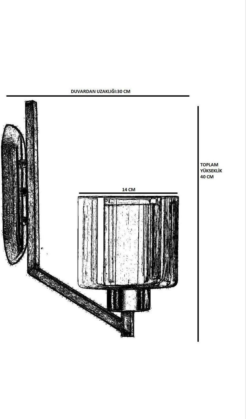 Llambë muri Opviq, ngjyrë ari dhe krem, Ruby - 8504-1AP