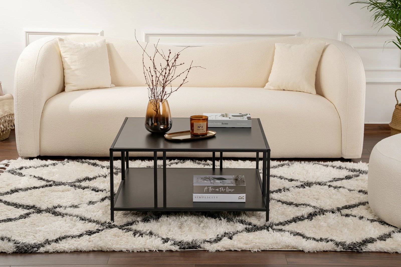 Tavolinë kafeje Skye Decor, Uranüs, ngjyrë e zezë, chipboard