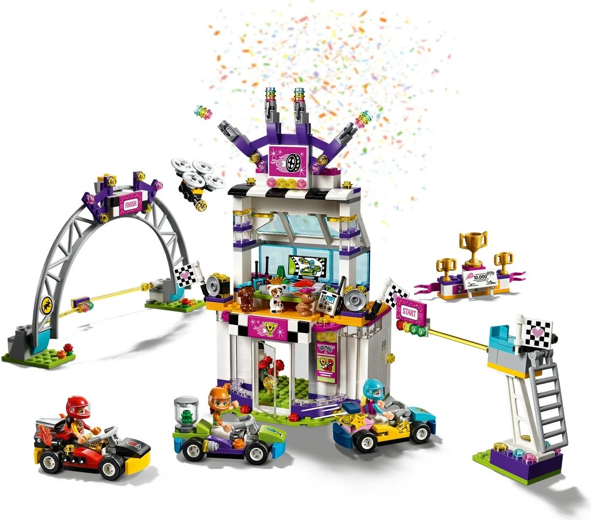 Set ndërtimi LEGO Friends The Big Race Day 41352, 648 pjesë Set ndërtimi LEGO Friends The Big Race Day 41352, 648 pjesë