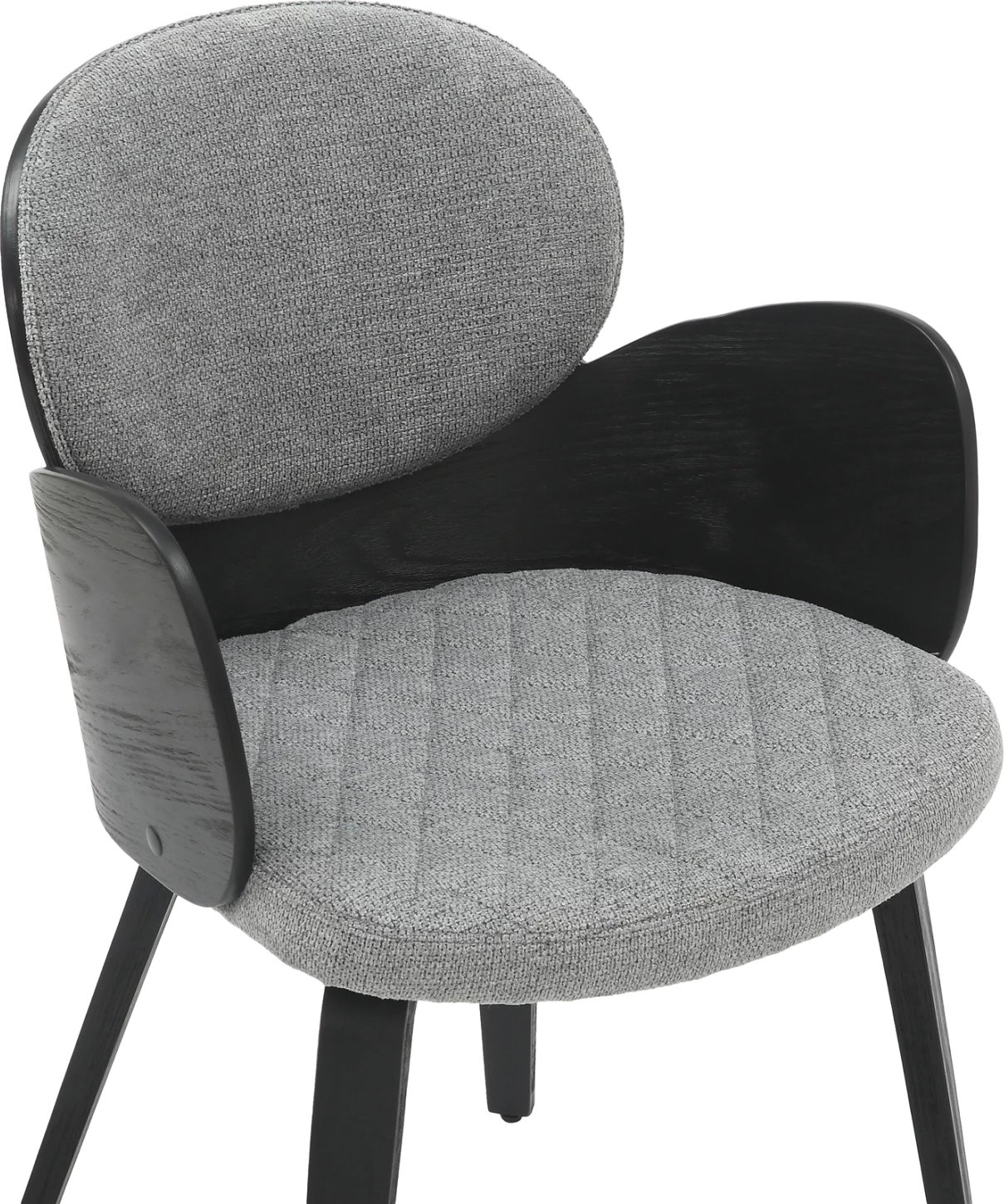 Karrige për ngrënie DARNELL FH9974.02 dru i përpunuar ngjyrë zezë-gri 56x56x83Hcm