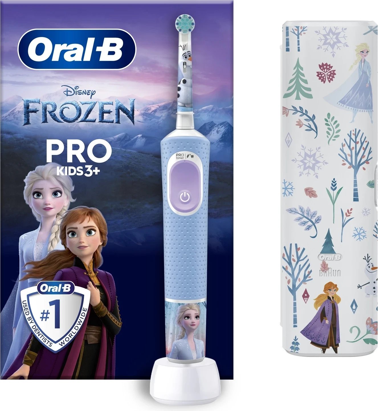 Furçë dhëmbësh elektrike Oral-B Pro Kids 3+, Frozen, e kaltër