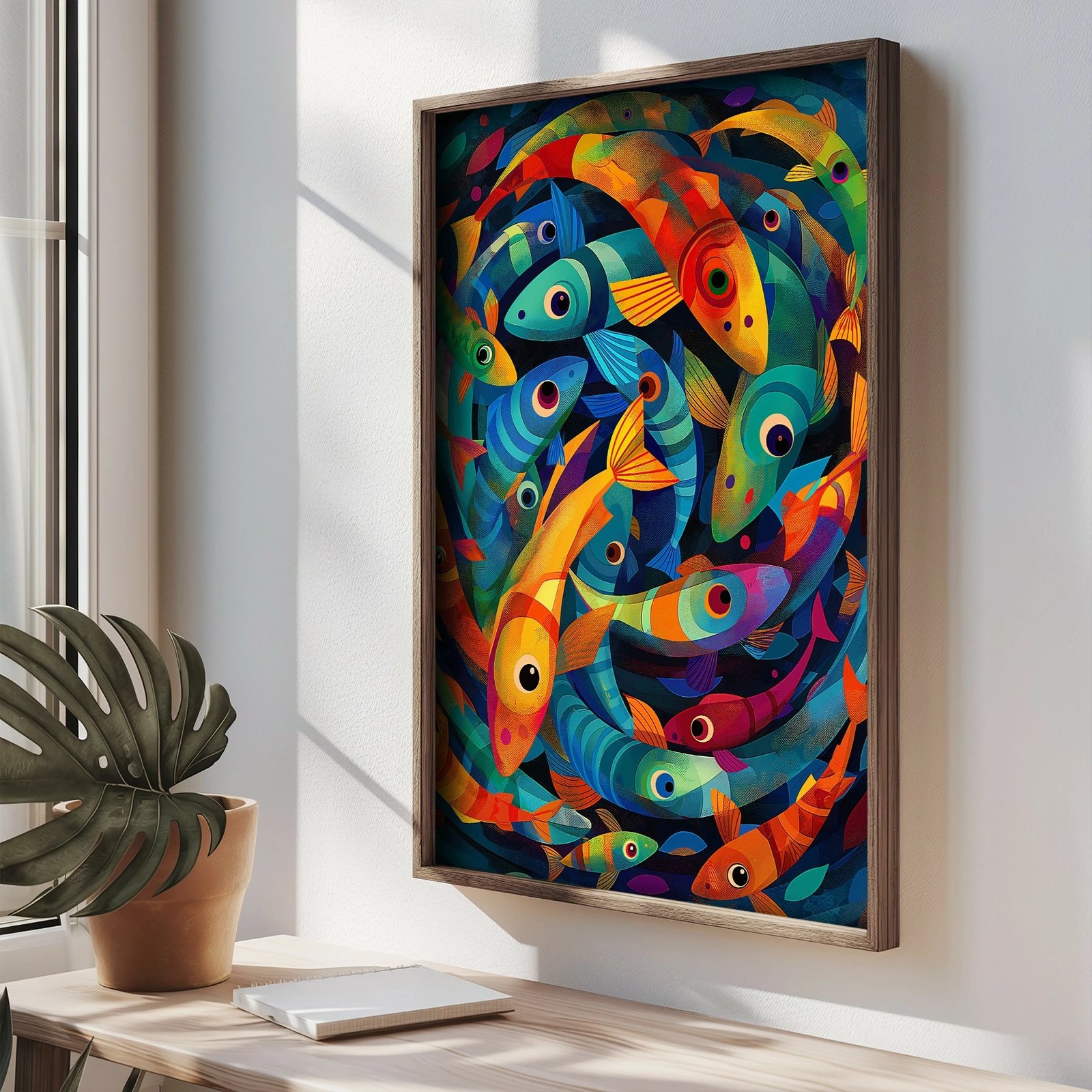 Pikturë dekorative me kornizë MDF, shumëngjyrëshe, Wallity, TUN076-XL, 50x70x3.5cm