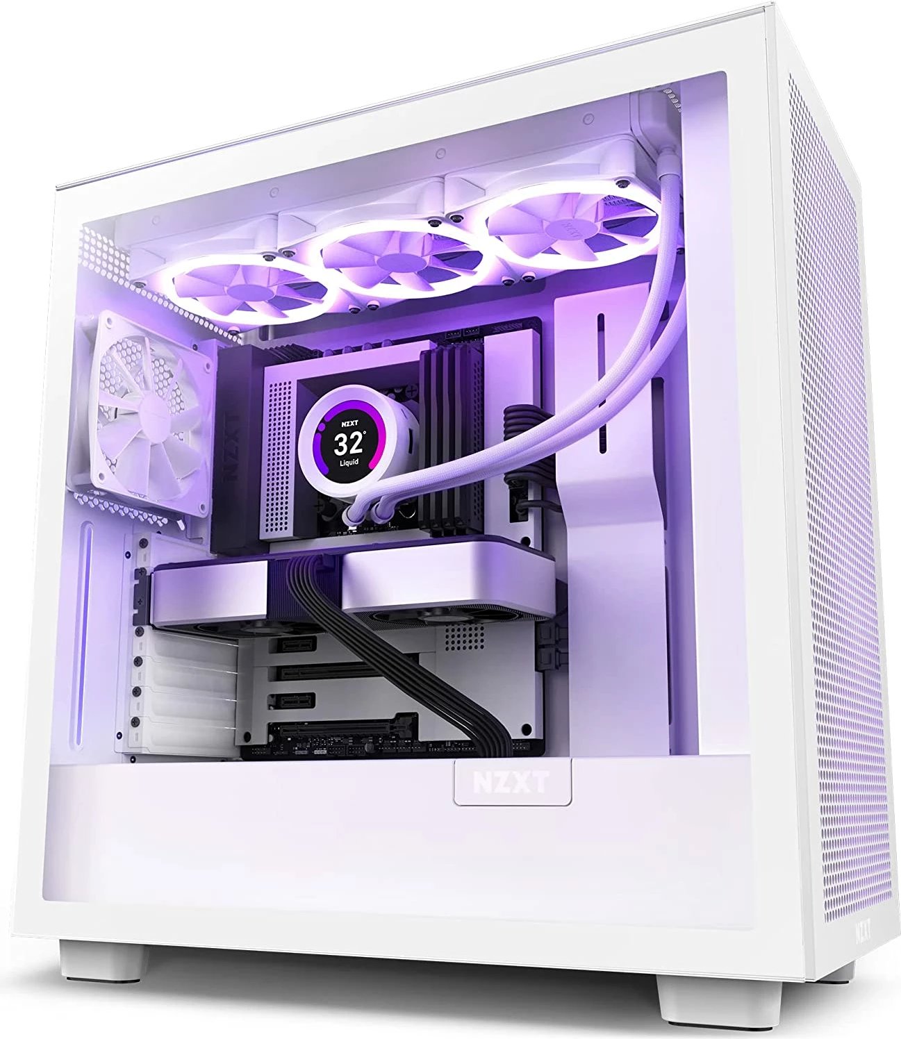 Kasë kompjuteri NZXT H7 Flow (CM-H71FW-01), e bardhë