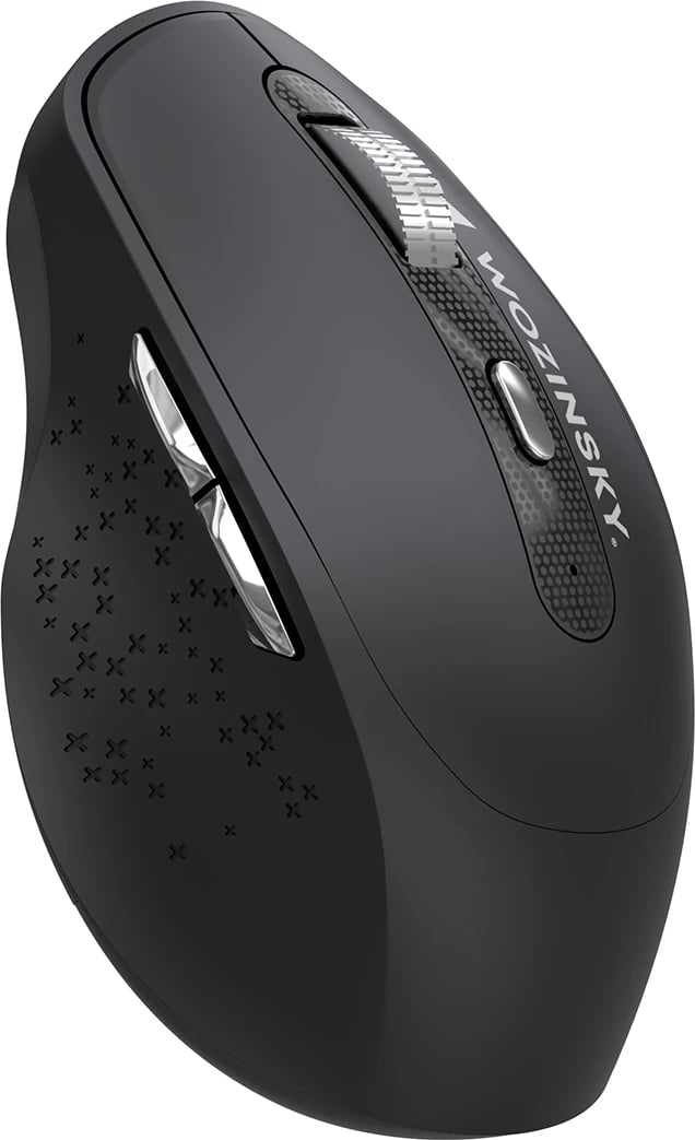 Maus wireless ergonomik, Wozinsky WMGK-1134, Bluetooth 5.1 + 2.4 GHz, 6 butona, DPI 800/1200/1600, bateri 500 mAh, i zi