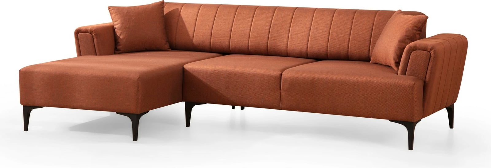 Kënd-sofë krevati Atelier del Sofa, Hamlet majtas, ngjyrë tullë e kuqe