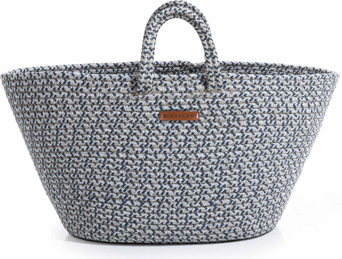 Qese dekorative, ngjyrë blu e errët dhe gri, Evila Originals, 30cm