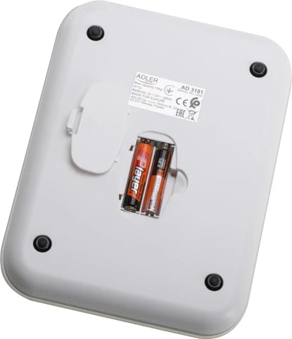 Peshore kuzhine, Adler, AD 3181, kapacitet 10 kg, ekran LED, platformë xhami e temperuar 3 mm, gri