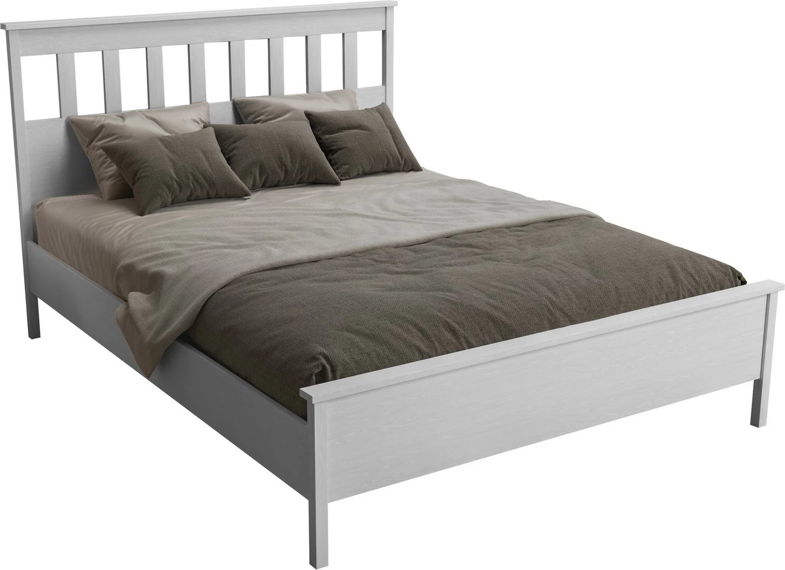 Krevat dopio Hanah Home, FRN-20063, ngjyrë druri dhe e bardhë